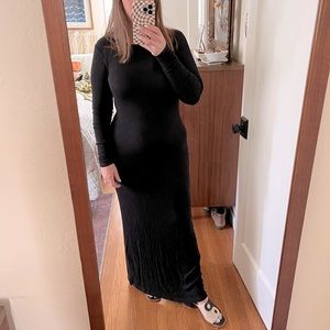 Forever 21 black jersey knit maxi dress